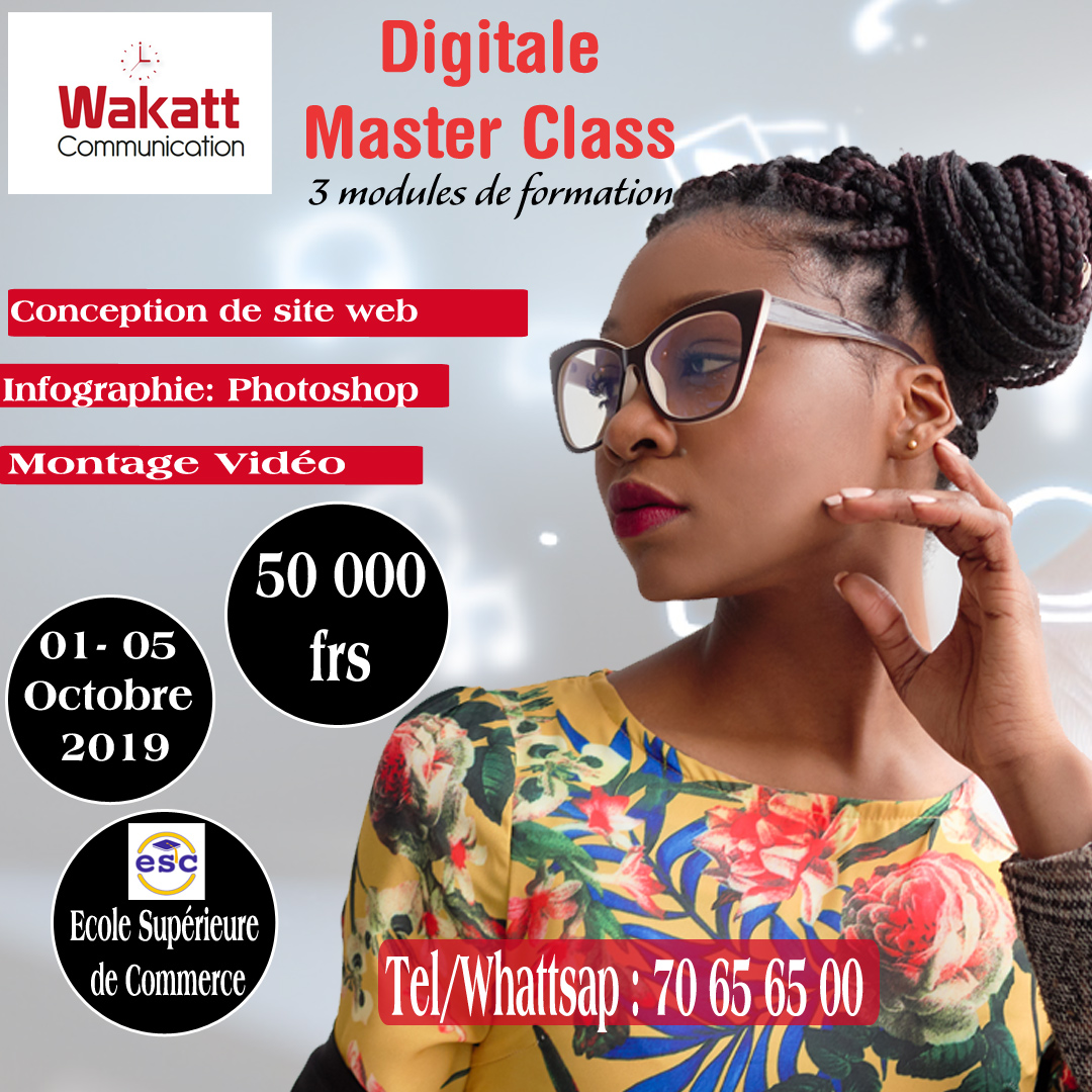 Digital Master Class : 01-05 Octobre 2019