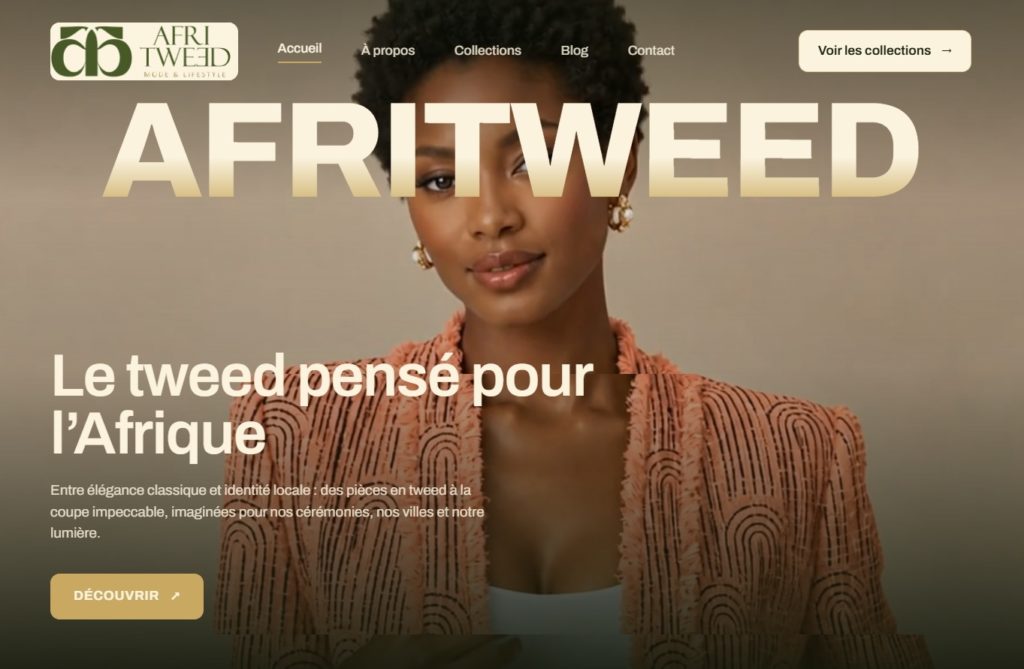 Capture du site afritweed.com réalisé par Wakatt Médias